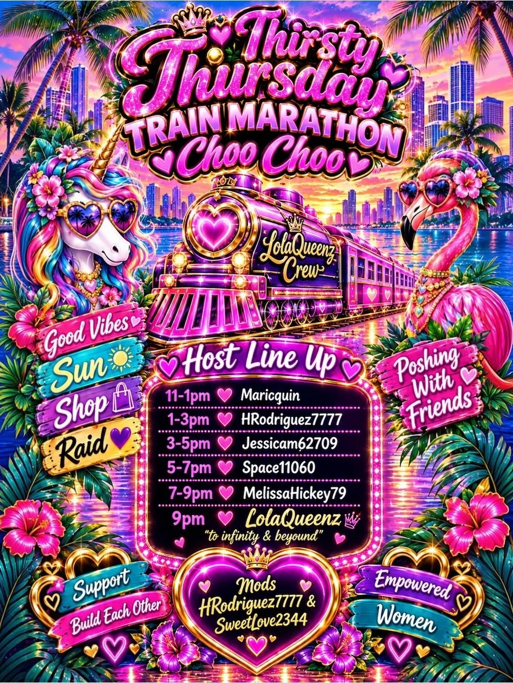 Thirsty Thursday Train Marathon Party Poster - 9/10/26